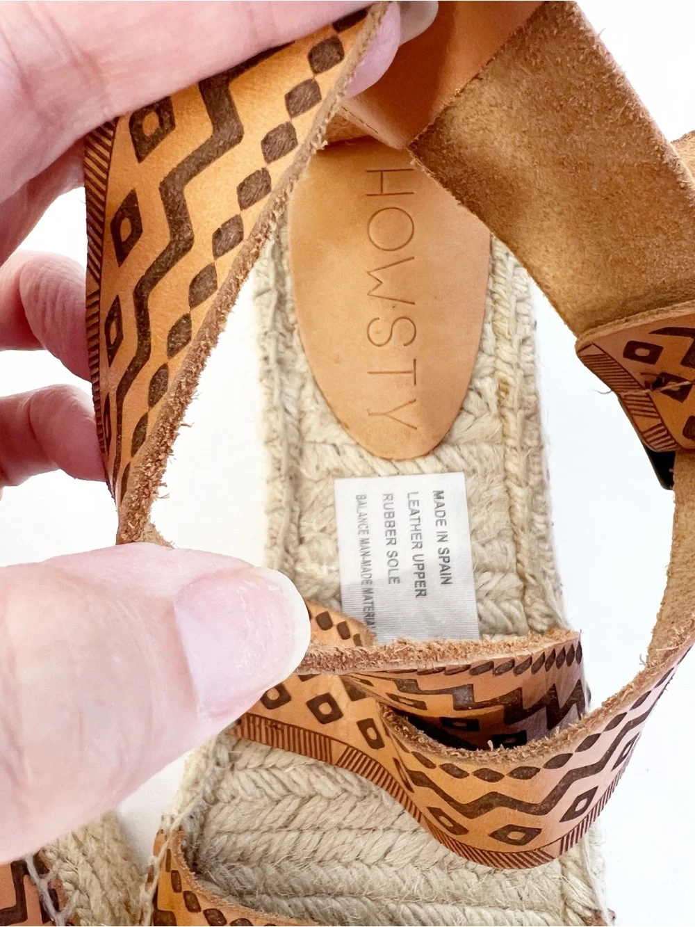 Anthropologie Howsty Women's Salma Flatforms Platform Espadrilles Leather Size 9